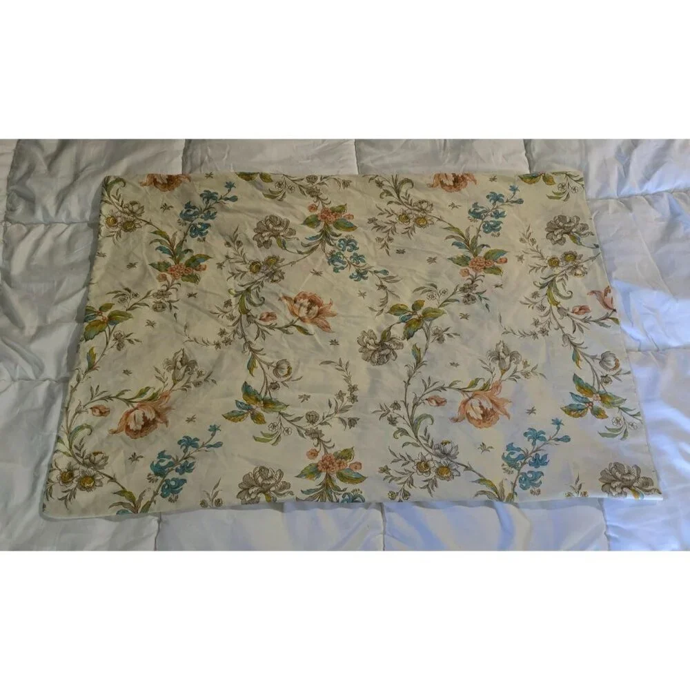 Vintage Springmaid Pink Blue Floral Grannycore Pillowcase